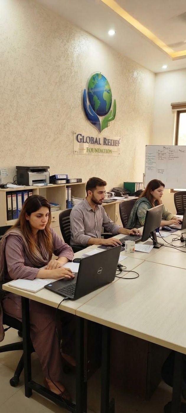 The GRF team in the foundation’s Karachi office